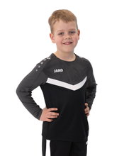 JAKO Sport Long Sleeve Sweatshirt Iconic (Polyester Stretch Fleece) black/anthracite grey children