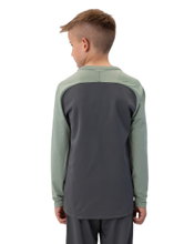 JAKO Sport Long Sleeve Sweatshirt Iconic (Polyester Stretch Fleece) Charcoal Grey/Mint Green Kids