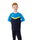 JAKO Sport Long Sleeve Sweatshirt Iconic (Polyester Stretch Fleece) navy blue/light blue/yellow Kids