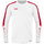 JAKO Sport-Langarmshirt Sweat Power (rec. Polyester, hohe Bewegungsfreiheit) weiss/rot Herren