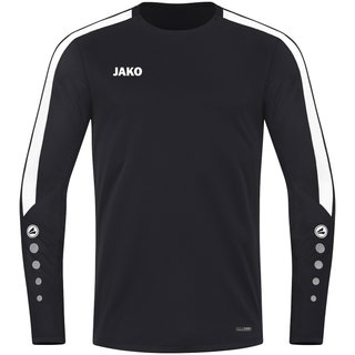 JAKO Sport-Langarmshirt Sweat Power (rec. Polyester, hohe Bewegungsfreiheit) schwarz Kinder