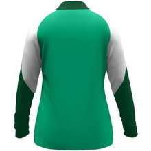JAKO Long Sleeve Zip Top Dynamic (recycled polyester, elastic material) green/white/dark green ladies