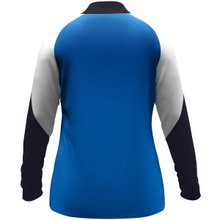 JAKO Long Sleeve Zip Top Dynamic (recycled polyester, elastic material) royal blue/white/navy blue ladies