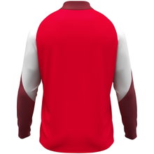 JAKO Long Sleeve Shirt Ziptop Dynamic (recycled polyester, elastic material) red/white/dark red children