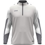 JAKO Long Sleeve Zip Top Dynamic (recycled polyester, elastic material) light grey/white/grey men's