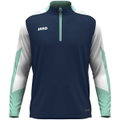 JAKO Langarmshirt Ziptop Dynamic (rec. Polyester, elastisches Material) marineblau/weiss/mintgrün Herren