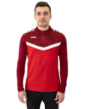 JAKO Long Sleeve Zip Top Iconic (comfortable fit) red/burgundy men's
