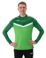 JAKO Langarmshirt Ziptop Iconic (angenehmer Tragekomfort) grün/dunkelgrün Herren