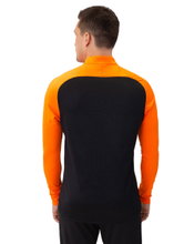 JAKO Long Sleeve Ziptop Iconic (comfortable fit) black/neon orange men's