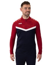 JAKO Long Sleeve Ziptop Iconic (comfortable fit) navy blue/red men's