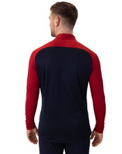 JAKO Long Sleeve Ziptop Iconic (comfortable fit) navy blue/red men's