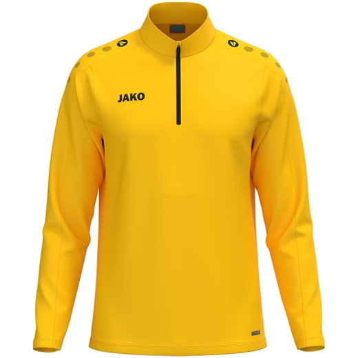 JAKO Langarmshirt Ziptop One (100% rec. Polyester, Innenseite aus Micro-Fleece) gelb Herren