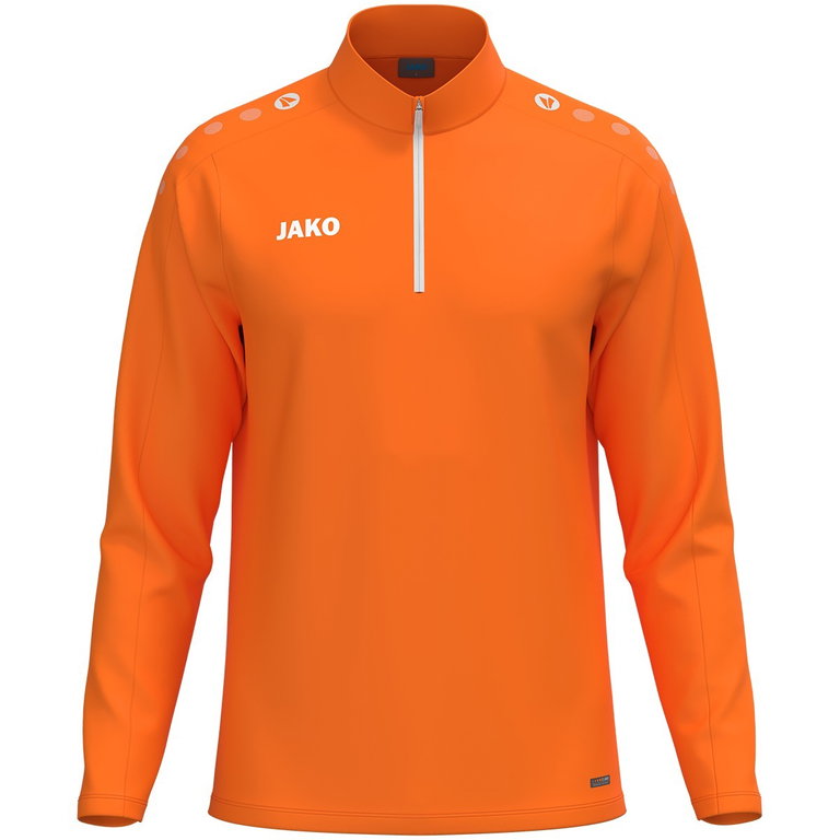JAKO Langarmshirt Ziptop One (100% rec. Polyester, Innenseite aus Micro-Fleece) orange Kinder