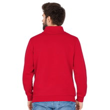 JAKO Long Sleeve Zip Top Organic - Soft Inner Side, Zip Fastener - Red Men