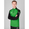 JAKO Langarmshirt Ziptop Performance (Polyester-Stretch-Fleece) grün/schwarz Herren