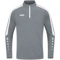 JAKO Langarmshirt Ziptop Power (rec. Polyester, hochelastisch) dunkelgrau Herren