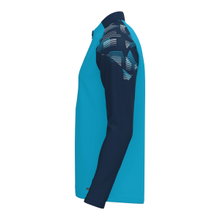 JAKO Langarmshirt Ziptop Sonic (rec. Polyester, weiches Tragegefühl) aquablau/marineblau Herren
