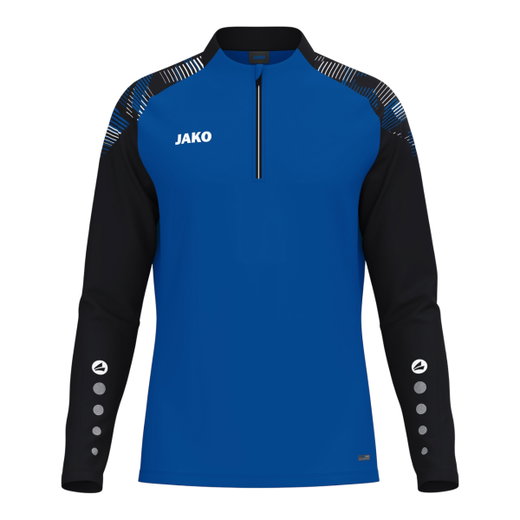 JAKO Langarmshirt Ziptop Sonic (rec. Polyester, weiches Tragegefühl) royalblau/schwarz Jungen
