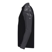 JAKO Long Sleeve Shirt Ziptop Sonic (recycled polyester, soft feel) black/anthracite grey men's