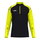 JAKO Langarmshirt Ziptop Sonic (rec. Polyester, weiches Tragegefühl) schwarz/neongelb Jungen
