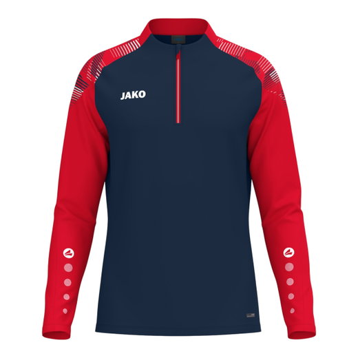 JAKO Langarmshirt Ziptop Sonic (rec. Polyester, weiches Tragegefühl) marineblau/rot Jungen