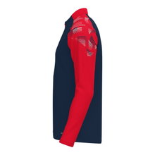 JAKO Long Sleeve Zip Top Sonic (recycled polyester, soft feel) navy/red men's