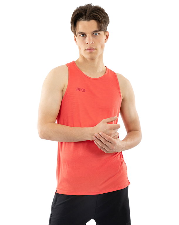 JAKO Lauf-Tanktop Light Flow (ärmellos) coralrot Herren