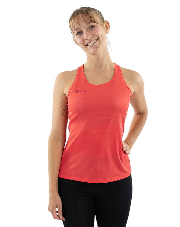 JAKO Lauf-Tanktop Light Flow (ärmellos) coralrot Damen