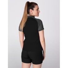 JAKO Sport-Polo Performance (Polyester-Micro-Mesh, atmungsaktiv, schnelltrocknend) schwarz/anthrazitgrau Damen