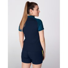 JAKO Sport Polo Performance (Polyester Micro Mesh, breathable, quick-drying) navy blue/light blue Women