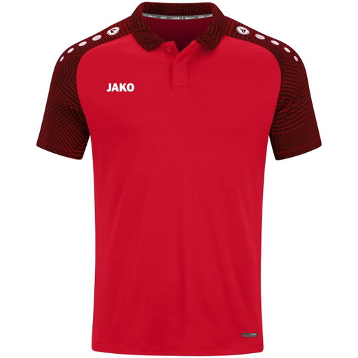 JAKO Sport-Polo Performance (atmungsaktiv, schnelltrocknend) rot/schwarz Kinder