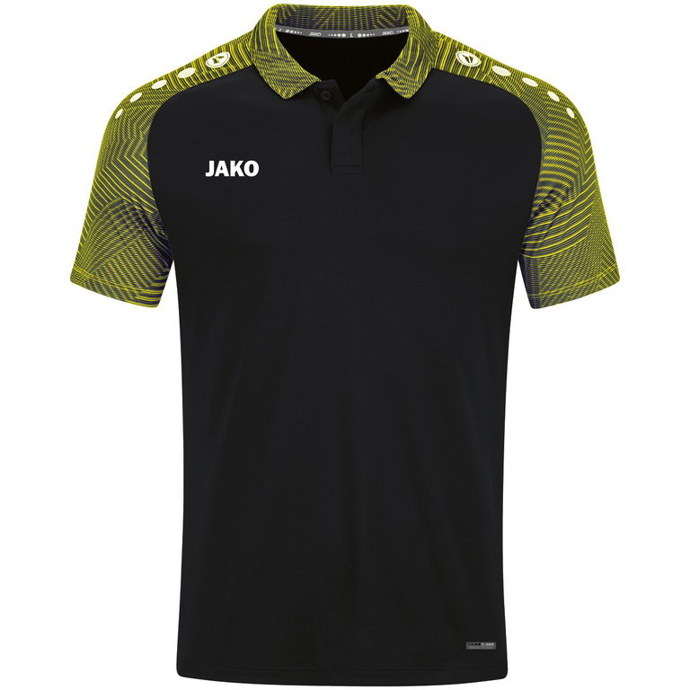 JAKO Sport-Polo Performance (atmungsaktiv, schnelltrocknend) schwarz/gelb Kinder