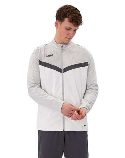 JAKO Trainingsjacke (Polyester) Iconic (100% rec. Polyester) weiss/grau/anthrazitgrau Herren