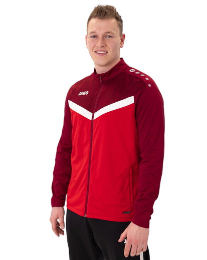 JAKO Trainingsjacke (Polyester) Iconic (100% rec. Polyester) rot/weinrot Herren