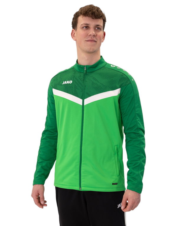 JAKO Trainingsjacke (Polyester) Iconic (100% rec. Polyester) grün/dunkelgrün Herren