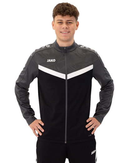 JAKO Trainingsjacke (Polyester) Iconic (100% rec. Polyester) schwarz/anthrazitgrau Herren