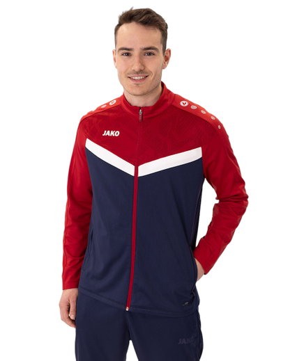JAKO Trainingsjacke (Polyester) Iconic (100% rec. Polyester) marineblau/rot Herren