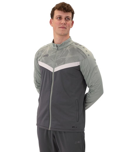 JAKO Trainingsjacke (Polyester) Iconic (100% rec. Polyester) anthrazitgrau/mintgrün Herren