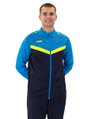JAKO Trainingsjacke (Polyester) Iconic (100% rec. Polyester) marineblau/hellblau/gelb Herren
