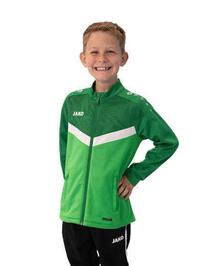 JAKO Trainingsjacke (Polyester) Iconic (100% rec. Polyester) grün/dunkelgrün Kinder