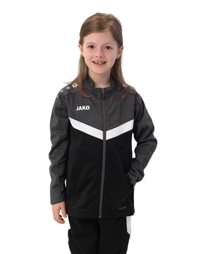 JAKO Trainingsjacke (Polyester) Iconic (100% rec. Polyester) schwarz/anthrazitgrau Kinder