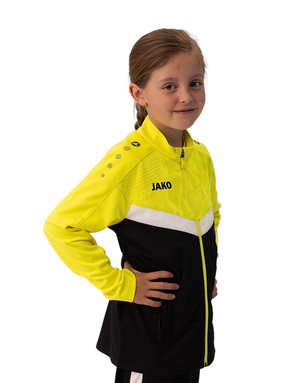 JAKO Trainingsjacke (Polyester) Iconic (100% rec. Polyester) schwarz/gelb Kinder