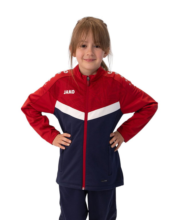 JAKO Trainingsjacke (Polyester) Iconic (100% rec. Polyester) marineblau/rot Kinder