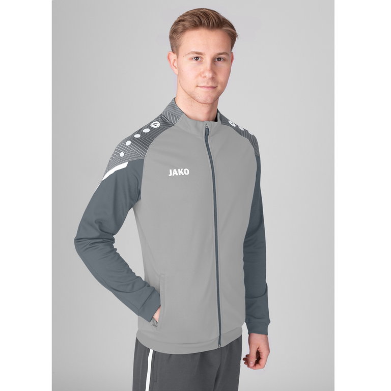 JAKO Trainingsjacke (Polyester) Performance (Matt-Polyester-Tricot) hellgrau Herren