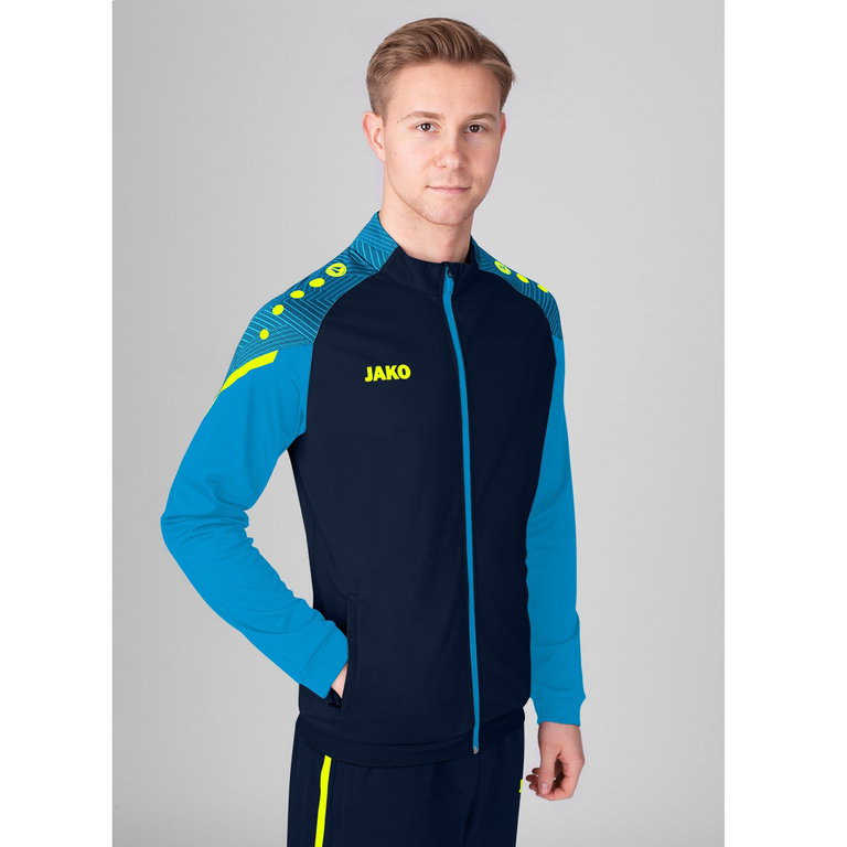 JAKO Trainingsjacke (Polyester) Performance (Matt-Polyester-Tricot) marineblau/hellblau Herren
