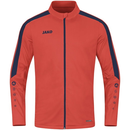 JAKO Trainingsjacke (Polyester) Power (100% rec. Polyester) orange/marineblau Kinder