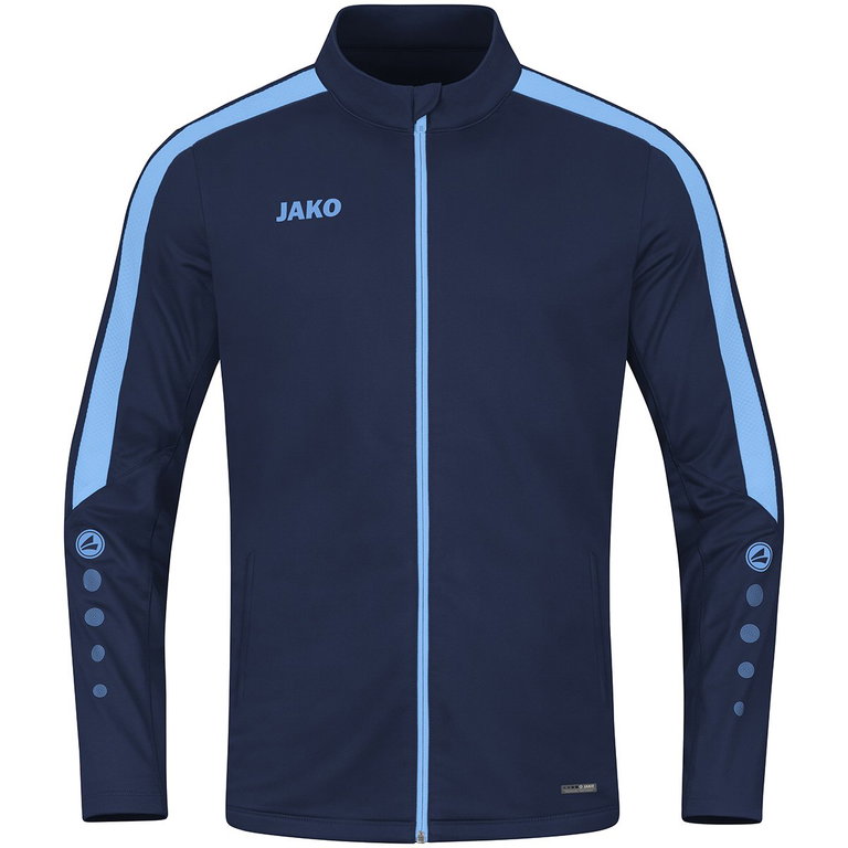 JAKO Trainingsjacke (Polyester) Power (100% rec. Polyester) marineblau/skyblau Herren