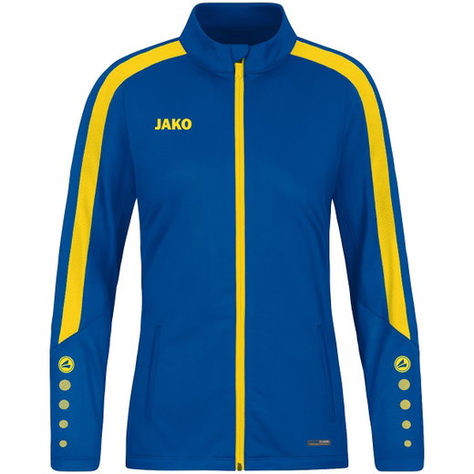 JAKO Trainingsjacke (Polyester) Power (100% rec. Polyester) royalblau/gelb Damen