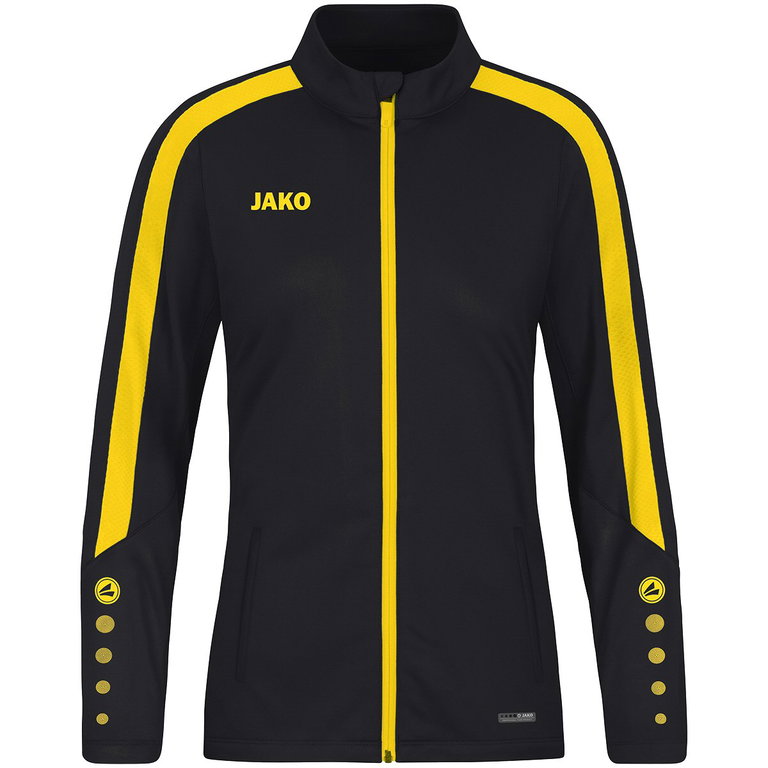JAKO Trainingsjacke (Polyester) Power (100% rec. Polyester) schwarz/gelb Damen