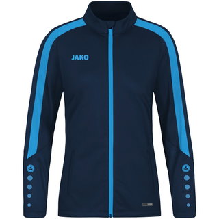 JAKO Trainingsjacke (Polyester) Power (100% rec. Polyester) marineblau/skyblau Damen